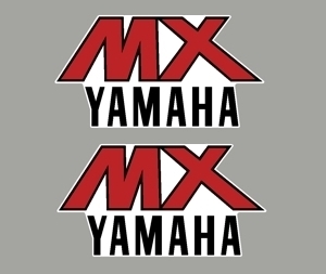 YAMAHA MX100 MX175  1979 MODEL FUEL TANK  DECAL GRAPHIC SET #y05 2 DECALS