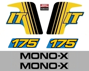 1982 IT175J Value Logo Decal Kit | YZdecals.com Vintage Yamaha Dirt ...