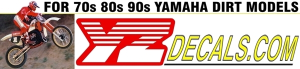 YZdecals.com - High Grade Top Quality OEM Style Decals for older Yamaha Dirt Bikes